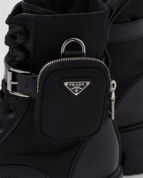 prada black boots with pouch|Prada boots with pouch men's.